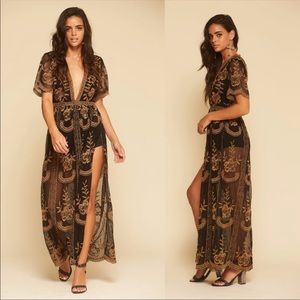 Honey Punch Lace Maxi Dress